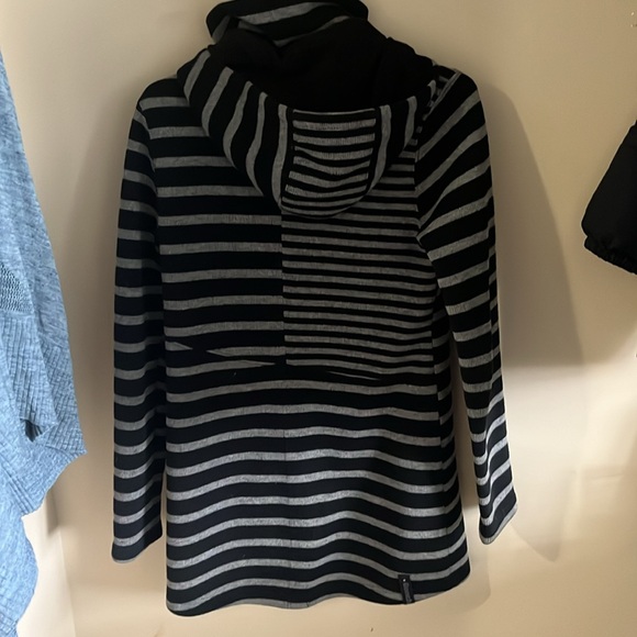 Bench Black Long Lightweight Long Fall Jacket Coat Large - Picture 7 of 7